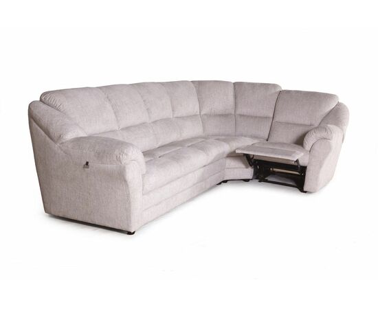San-Remo угловой диван-кровать с реклайнером, микромех Rozy ivory, изображение 6 | Интернет магазин мебели и декора LifeDekor