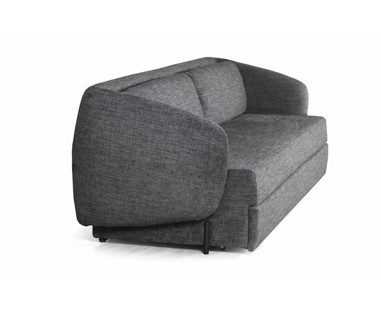 Bubble диван-кровать прямой, механизм «дельфин», микромех Rozy dark grey, изображение 9 | Интернет магазин мебели и декора LifeDekor