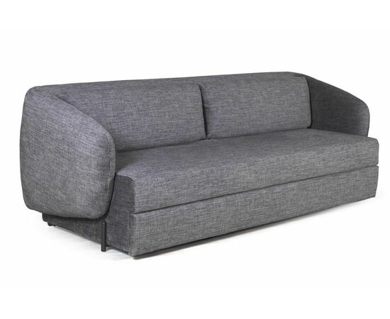 Bubble диван-кровать прямой, механизм «дельфин», микромех Rozy dark grey | Интернет магазин мебели и декора LifeDekor