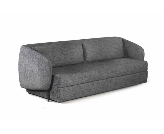 Bubble диван-кровать прямой, механизм «дельфин», микромех Rozy dark grey, изображение 11 | Интернет магазин мебели и декора LifeDekor