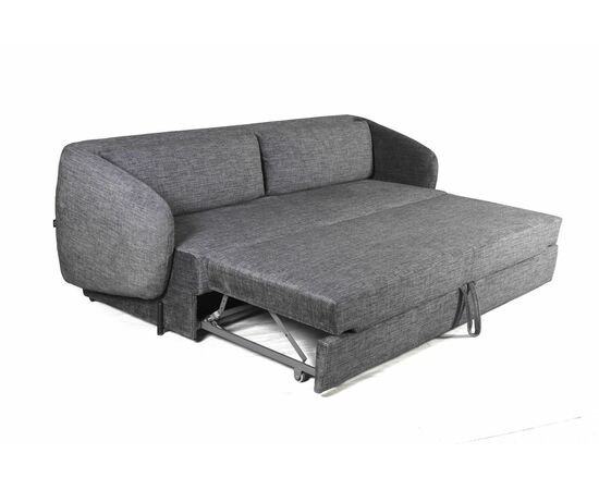 Bubble диван-кровать прямой, механизм «дельфин», микромех Rozy dark grey, изображение 4 | Интернет магазин мебели и декора LifeDekor