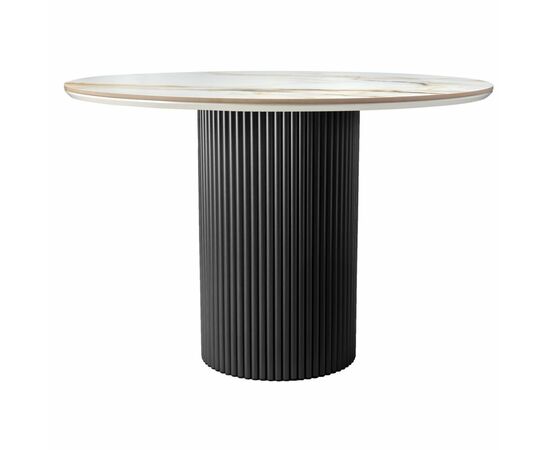 Стол Aura D110, керамогранит Calacatte gold мрамор, чёрный, изображение 2 | Интернет магазин мебели и декора LifeDekor