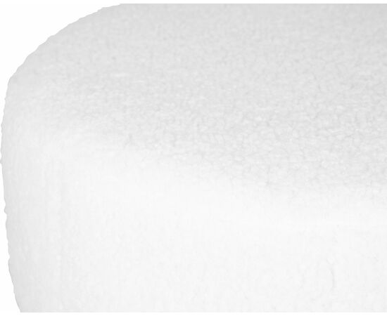 Пуф DOBRIN DANNY BLACK, белый букле (13), Вариант: белый букле (13), изображение 2 | Интернет магазин мебели и декора LifeDekor