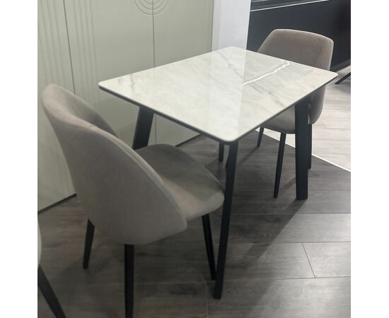 Стол ТИК ТАК 90  ОНИКС, керамика / Черный каркас М-City, изображение 2 | Интернет магазин мебели и декора LifeDekor