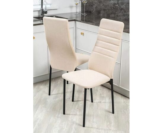 Стул МОНАКО Marseille-13 Латте, велюр / черный каркас M-City, изображение 2 | Интернет магазин мебели и декора LifeDekor