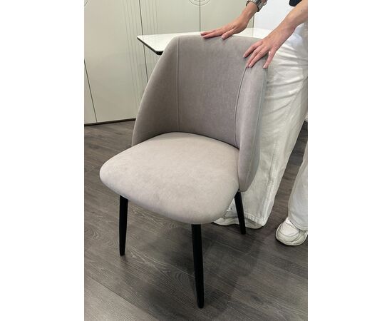 Стул ПЬЕР Marseille-16 Капучино, велюр / Черный каркас M-City, изображение 2 | Интернет магазин мебели и декора LifeDekor