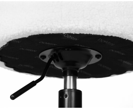 Пуф DOBRIN DANNY BLACK, белый букле (13), Вариант: белый букле (13), изображение 3 | Интернет магазин мебели и декора LifeDekor