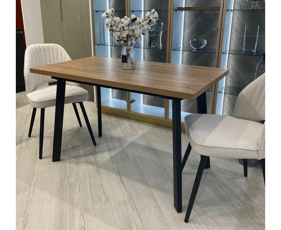 Стол КАНЗАС 120 ДУБ КУНЕО / Черный каркас М-City | Интернет магазин мебели и декора LifeDekor