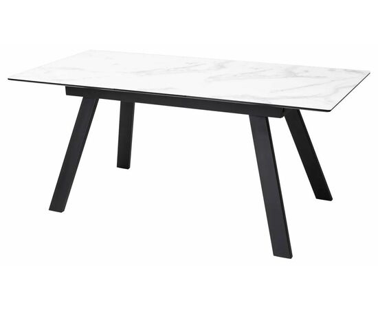 Стол МОРИС-2 140 MATTE БЕЛЫЙ МРАМОР, керамика / Черный каркас, М-City | Интернет магазин мебели и декора LifeDekor