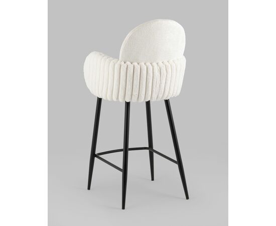 Стул полубарный Wave Stripes букле белый, изображение 39 | Интернет магазин мебели и декора LifeDekor