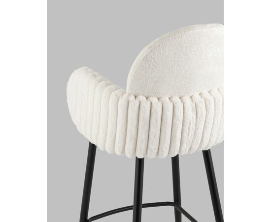 Стул полубарный Wave Stripes букле белый, изображение 40 | Интернет магазин мебели и декора LifeDekor