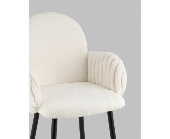 Стул полубарный Wave Stripes букле белый, изображение 41 | Интернет магазин мебели и декора LifeDekor