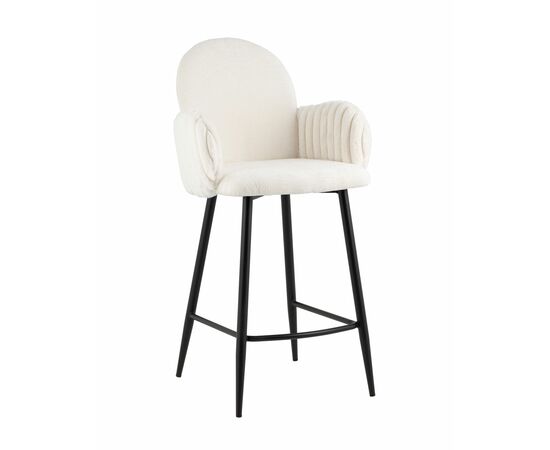 Стул полубарный Wave Stripes букле белый | Интернет магазин мебели и декора LifeDekor