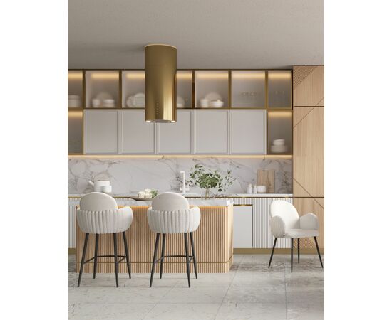 Стул полубарный Wave Stripes букле белый, изображение 36 | Интернет магазин мебели и декора LifeDekor