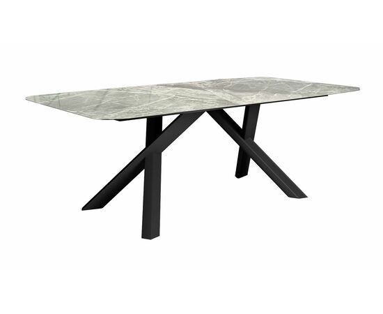 Стол DikLine KS220 керамика серый мрамор С20 глянец /опоры черные | Интернет магазин мебели и декора LifeDekor