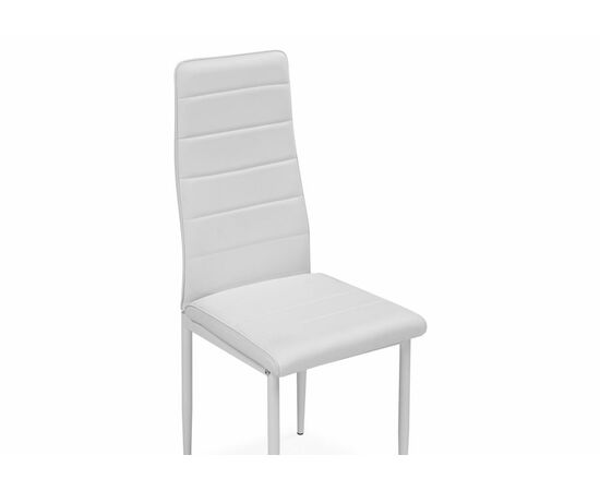 Стул на металлокаркасе DC2-001 искусственная кожа белый / белый, изображение 5 | Интернет магазин мебели и декора LifeDekor
