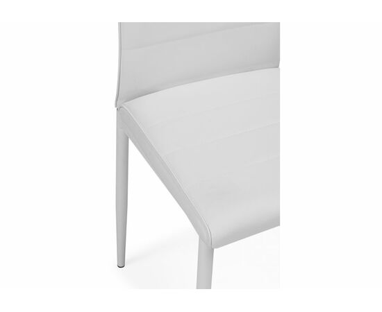 Стул на металлокаркасе DC2-001 искусственная кожа белый / белый, изображение 6 | Интернет магазин мебели и декора LifeDekor