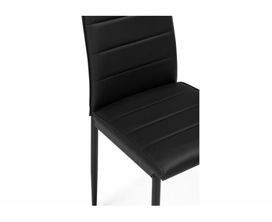 Стул на металлокаркасе DC2-001 искусственная кожа черный / черный, изображение 5 | Интернет магазин мебели и декора LifeDekor