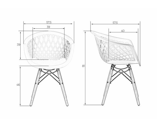 Стул обеденный DOBRIN SAMWELL, ножки светлый бук, цвет белый (W-02), изображение 12 | Интернет магазин мебели и декора LifeDekor