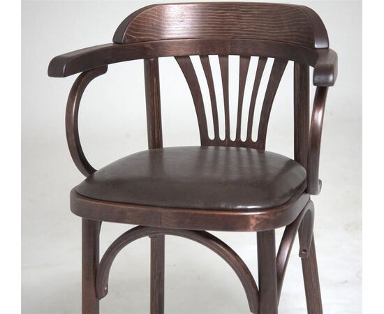 Стул барный 650 Венский мягкий (темный тон, экокожа коричневая), изображение 4 | Интернет магазин мебели и декора LifeDekor