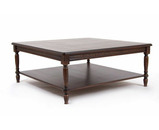 Стол журнальный "Луиджи-16" (темный орех/патина темная / 110х110хН45), изображение 3 | Интернет магазин мебели и декора LifeDekor