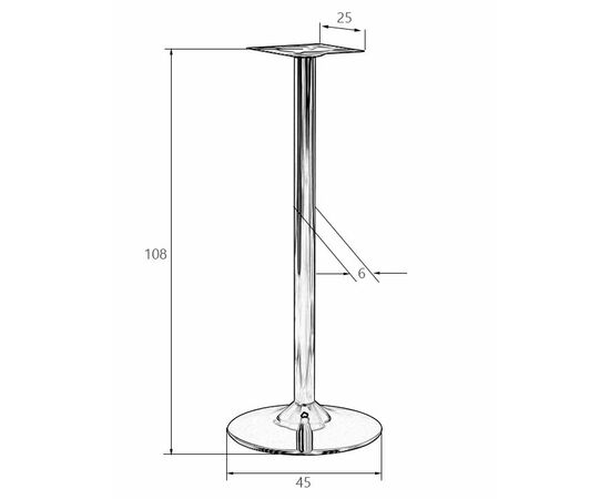 Подстолье барное DOBRIN ALAN HIGH BLACK, изображение 6 | Интернет магазин мебели и декора LifeDekor