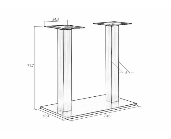 Подстолье обеденное DOBRIN DEBRA WIDE, изображение 5 | Интернет магазин мебели и декора LifeDekor