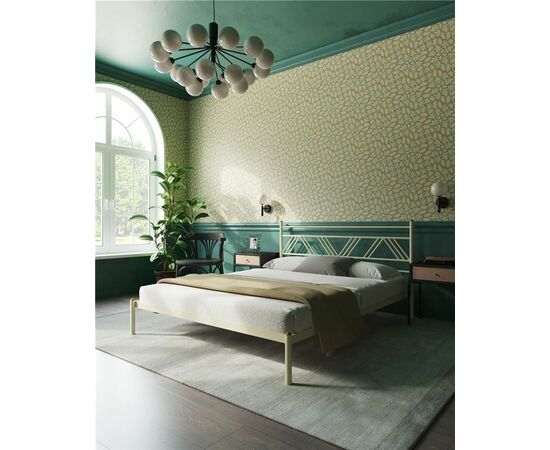 Кровать "Монблан" (180х200/ноги металл/цвет Бежевый) | Интернет магазин мебели и декора LifeDekor