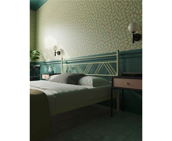 Кровать "Монблан" (180х200/ноги металл/цвет Бежевый), изображение 4 | Интернет магазин мебели и декора LifeDekor