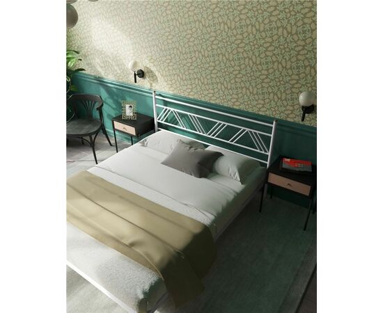 Кровать "Монблан" (180х200/ноги металл/цвет Белый), изображение 3 | Интернет магазин мебели и декора LifeDekor