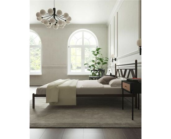 Кровать "Монблан" (180х200/ноги металл/цвет Коричневый бархат), изображение 3 | Интернет магазин мебели и декора LifeDekor