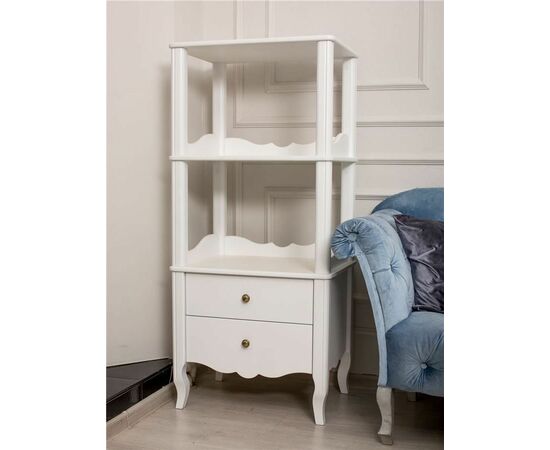 Этажерка "Версаль" 2 яруса (белый), изображение 3 | Интернет магазин мебели и декора LifeDekor