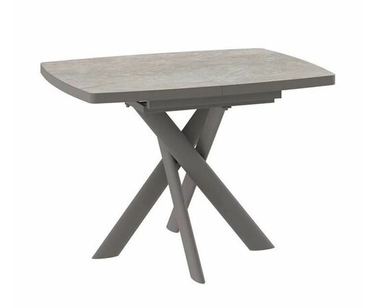 Стол LEONEL-110 (110/145 х 80 /камень бежевый-HPL/капучино) | Интернет магазин мебели и декора LifeDekor