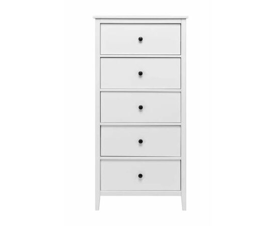 Комод "Хитроу" (5 ящ) (белый), изображение 2 | Интернет магазин мебели и декора LifeDekor