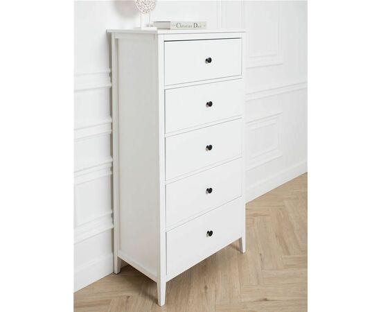 Комод "Хитроу" (5 ящ) (белый), изображение 8 | Интернет магазин мебели и декора LifeDekor