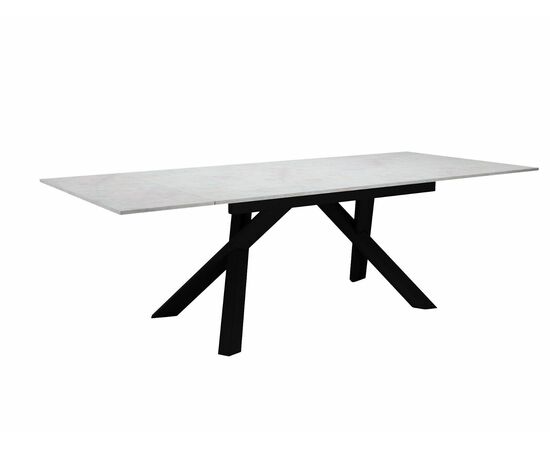 Стол DikLine DX140 Хромикс белый/опоры черные (2 уп.), изображение 3 | Интернет магазин мебели и декора LifeDekor