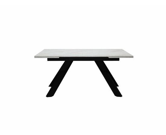 Стол DikLine DX140 Хромикс белый/опоры черные (2 уп.), изображение 5 | Интернет магазин мебели и декора LifeDekor