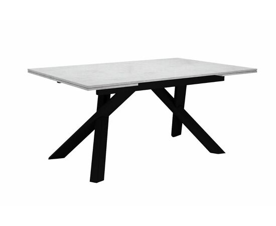 Стол DikLine DX140 Хромикс белый/опоры черные (2 уп.) | Интернет магазин мебели и декора LifeDekor