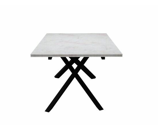 Стол DikLine DX140 Хромикс белый/опоры черные (2 уп.), изображение 2 | Интернет магазин мебели и декора LifeDekor