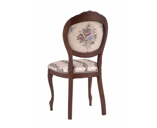 Стул С16 (тон 317 т. коричневый+патина чёрная/ткань никита светлая/полоса (Ц), изображение 4 | Интернет магазин мебели и декора LifeDekor