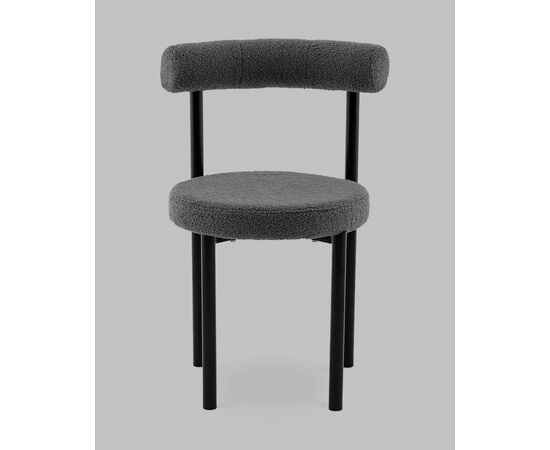 Стул обеденный Флорео букле темно-серый, изображение 3 | Интернет магазин мебели и декора LifeDekor