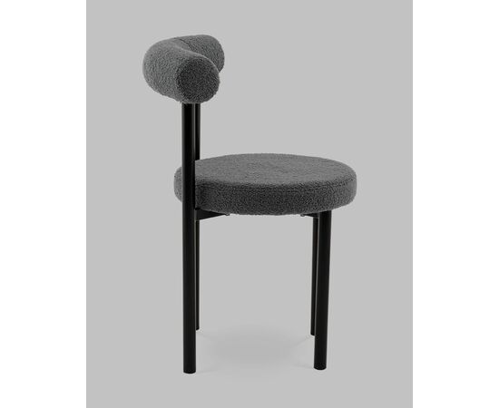 Стул обеденный Флорео букле темно-серый, изображение 6 | Интернет магазин мебели и декора LifeDekor