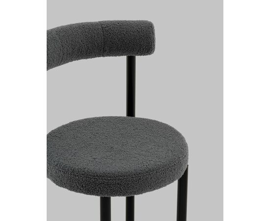 Стул обеденный Флорео букле темно-серый, изображение 7 | Интернет магазин мебели и декора LifeDekor