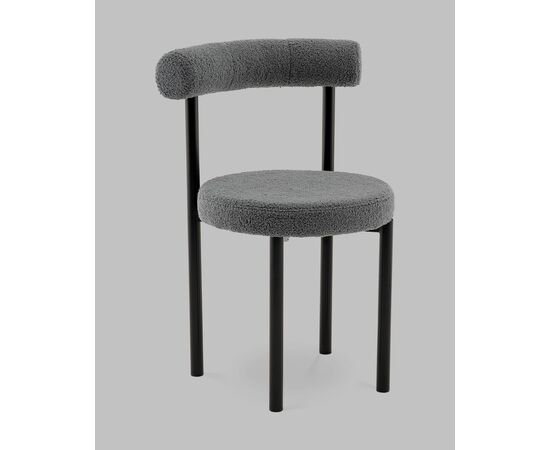 Стул обеденный Флорео букле темно-серый, изображение 2 | Интернет магазин мебели и декора LifeDekor
