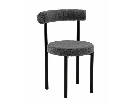Стул обеденный Флорео букле темно-серый | Интернет магазин мебели и декора LifeDekor