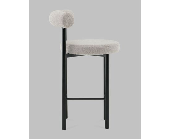 Стул полубарный Флорео букле светло-серый, изображение 4 | Интернет магазин мебели и декора LifeDekor