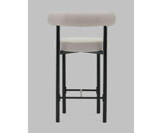 Стул полубарный Флорео букле светло-серый, изображение 5 | Интернет магазин мебели и декора LifeDekor