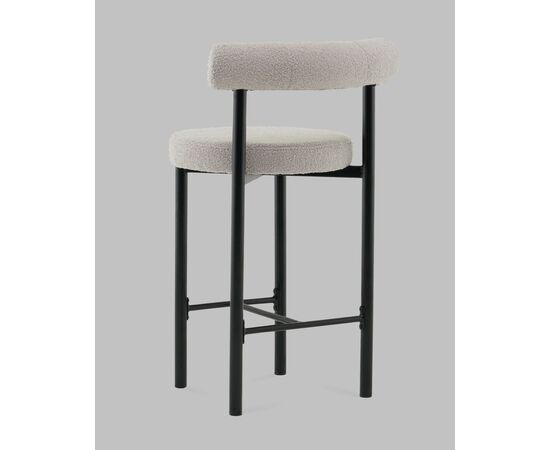 Стул полубарный Флорео букле светло-серый, изображение 6 | Интернет магазин мебели и декора LifeDekor