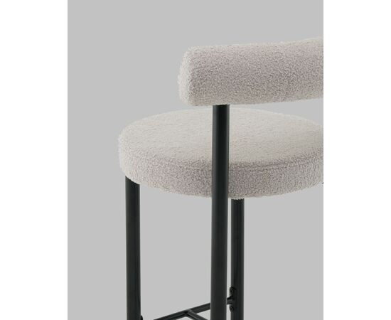 Стул полубарный Флорео букле светло-серый, изображение 7 | Интернет магазин мебели и декора LifeDekor