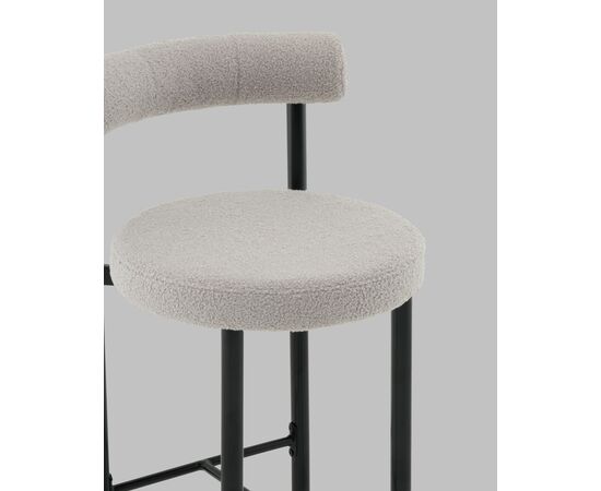 Стул полубарный Флорео букле светло-серый, изображение 8 | Интернет магазин мебели и декора LifeDekor